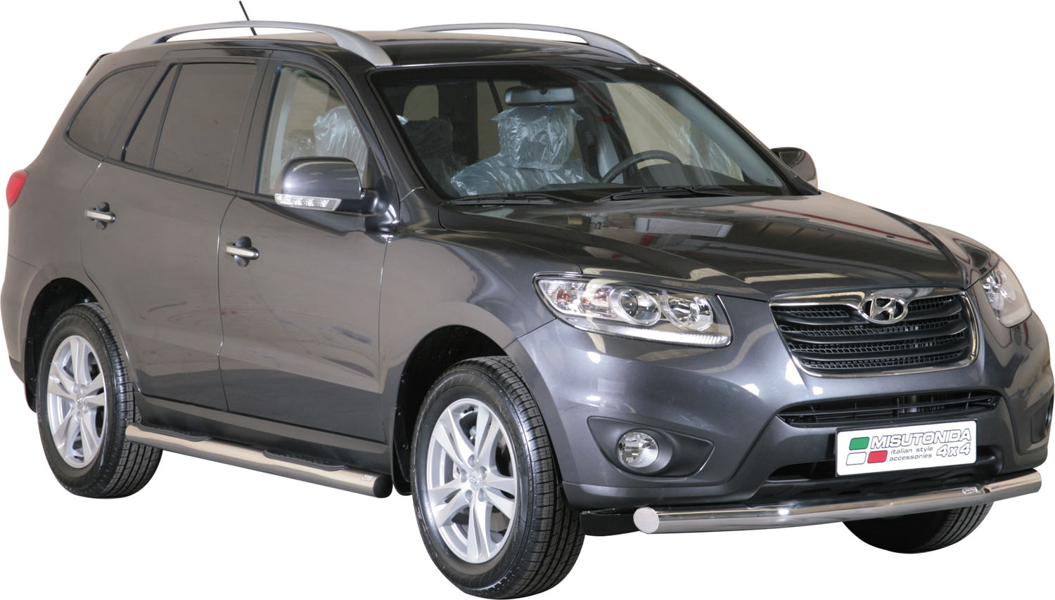 Tube Protection Avant Inox Ø76 Hyundai Santa Fe 2010/2011