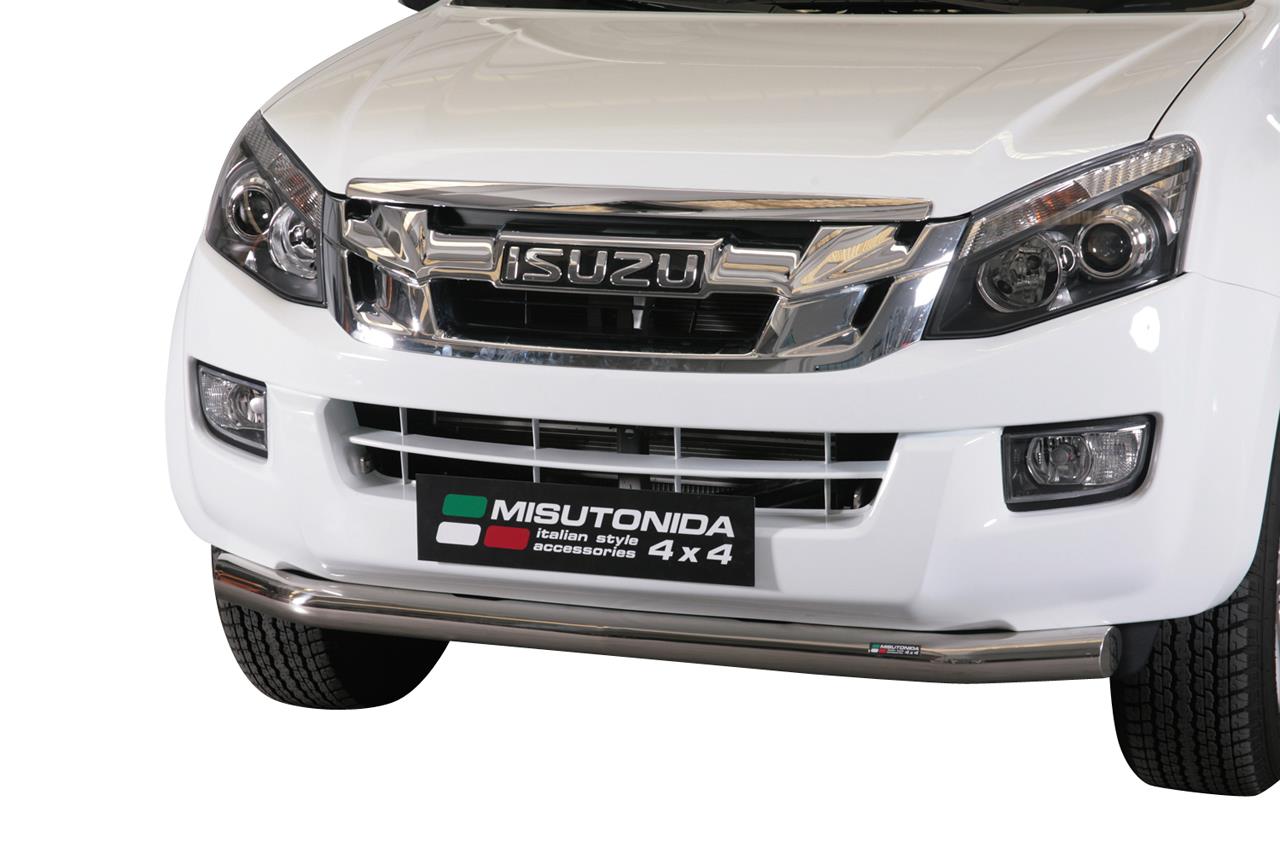 Tube Protection Avant Inox Ø 76 Isuzu Dmax 2012+ Thermolaque Noir