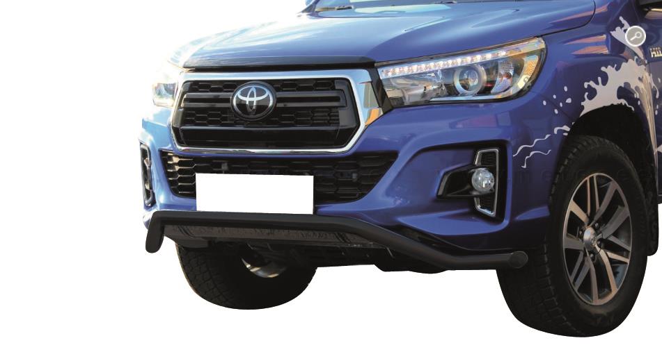 Tube Protection Avant Inox Ø 60 Toyota Hilux -2019+ Thermolaque Noir