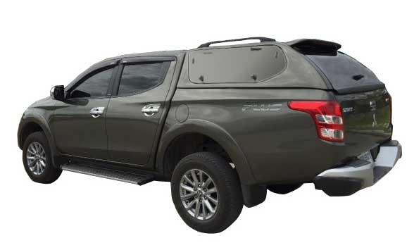 Hard Top Sline Gls Sp Mitsubishi L200 2016+ Portes Laterales Papillons Rouge Aztec R59