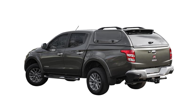 Hard Top Sline Gls Sp Mitsubishi L200 2016+ Club Cabine Portes Laterales Papillons Noir X08