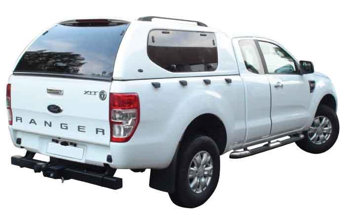 Hard Top Sline Sv Ford Ranger 2012/2022 Super Cab Vitres Laterales Papillons Gris 2Pnc