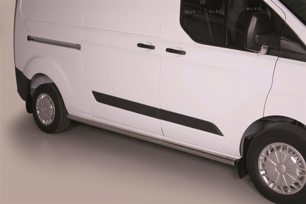 Tube Bas De Caisse Inox Ø63 Ford Transit Custom 2013+ Long