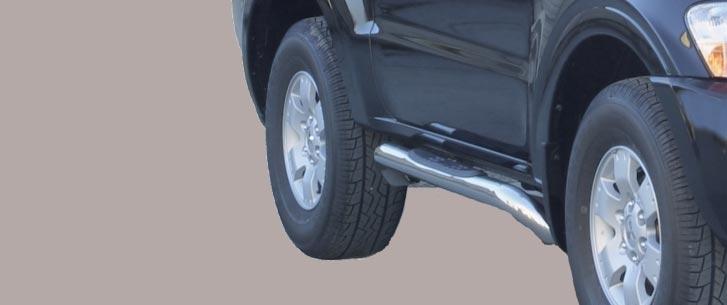 Tubes Marche Pieds Radial Inox Ø76 Mitsubishi Pajero 2000/06 3 P Gls