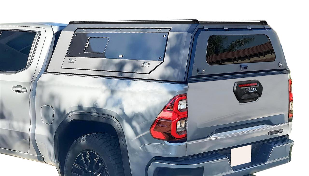 HARD TOP ALU NOIR UPSTONE TOYOTA HILUX DOUBLE CAB 2015+ VITRES